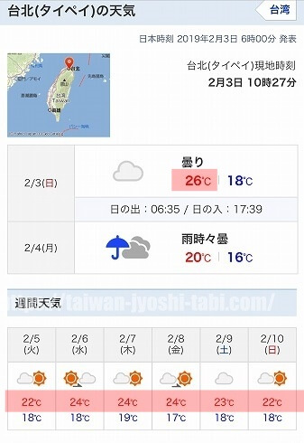 台湾 持物 天気