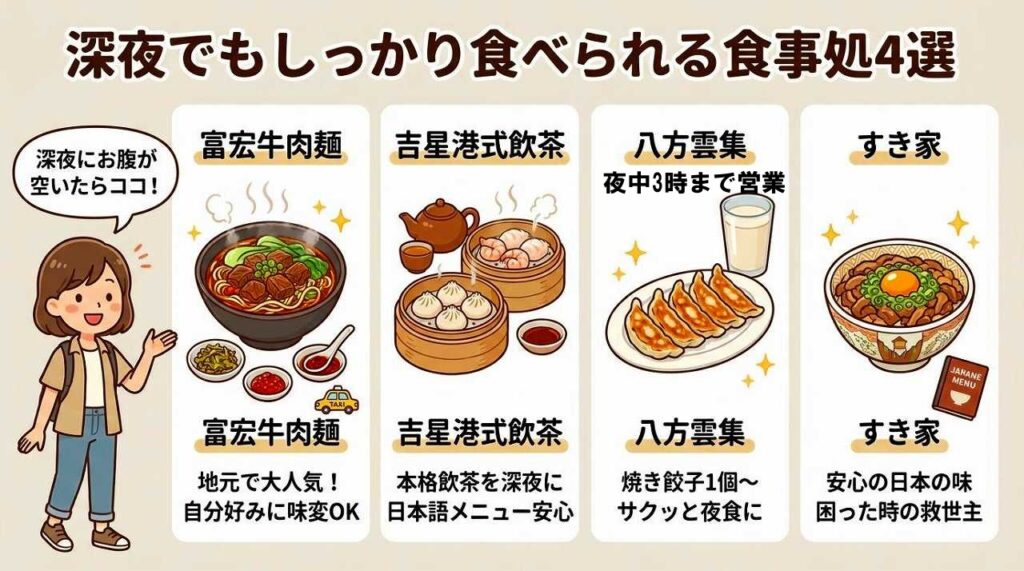 台北駅付近の24時間営業のスーパーと食事処3選！深夜の買い物や食事に便利