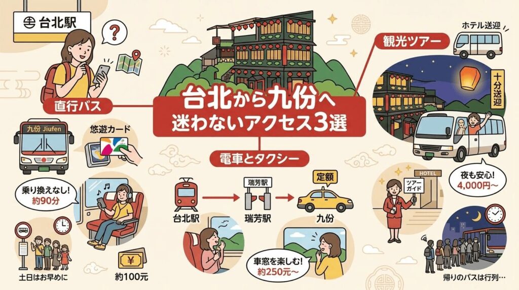 千と千尋の神隠しの舞台？台湾の九份へ行く3つの方法とグルメ
