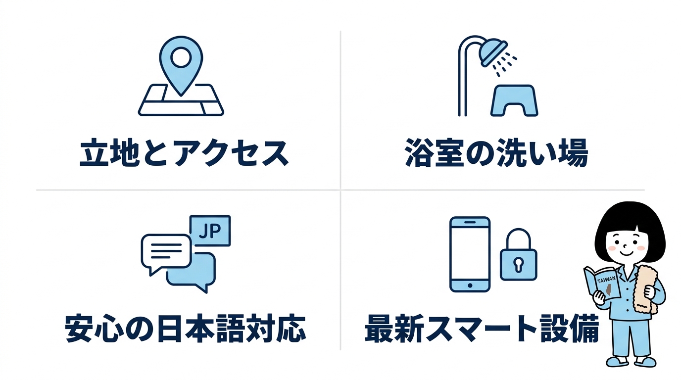 エリアや設備で比較する宿泊先の選び方