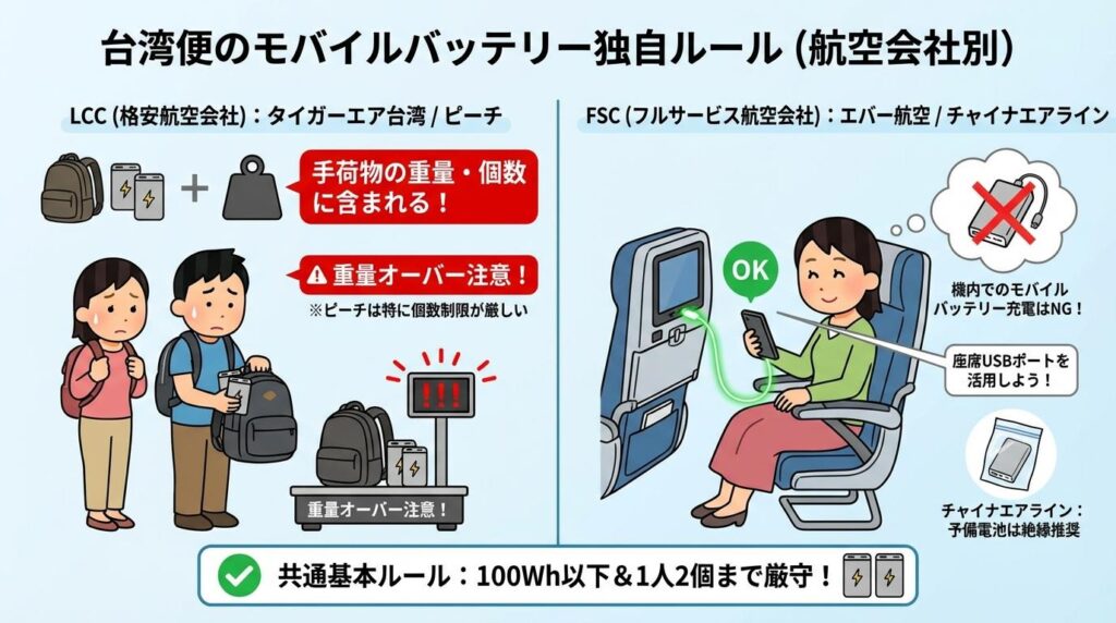 台湾へのモバイルバッテリー持ち込み