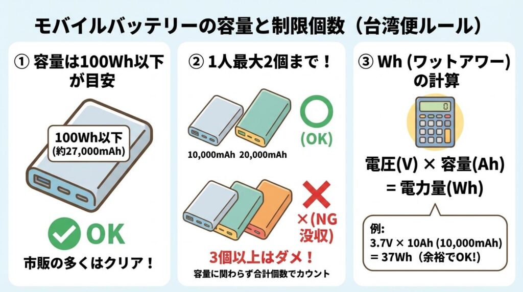 台湾へのモバイルバッテリー持ち込み