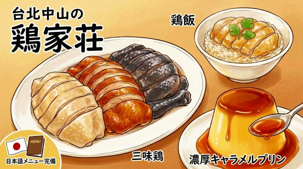 鶏家荘（鶏料理の老舗レストラン）　台北の中山エリアでおすすめのビブグルマン5選