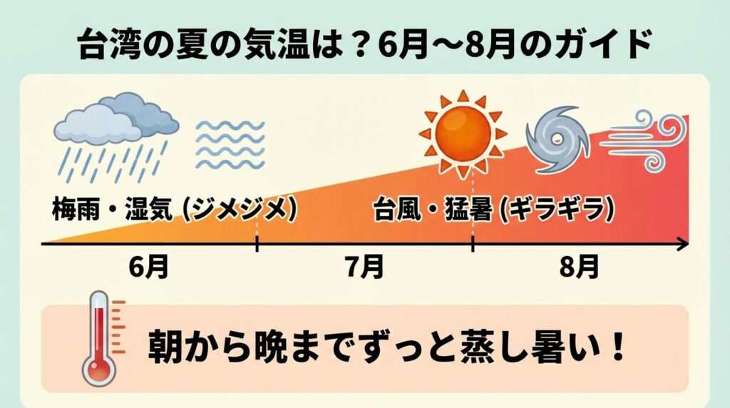 夏の台湾旅行、服装どうする？6月、7月、8月の気温とスタイル