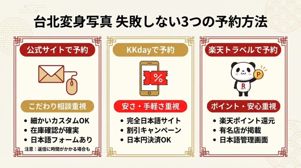 台北の変身写真はどこにある?おすすめ4選