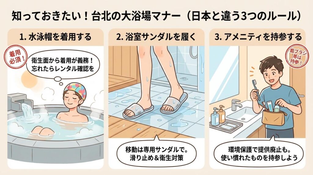 台北のホテルで大浴場を利用する際の注意点