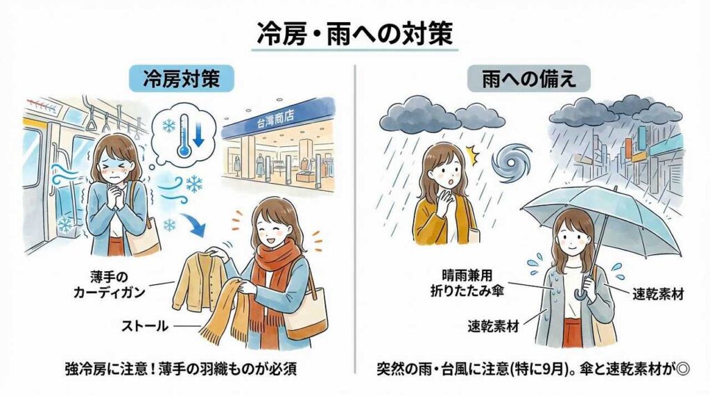 秋の台湾旅行で服装は何がいい？9月、10月、11月の気温対策ガイド