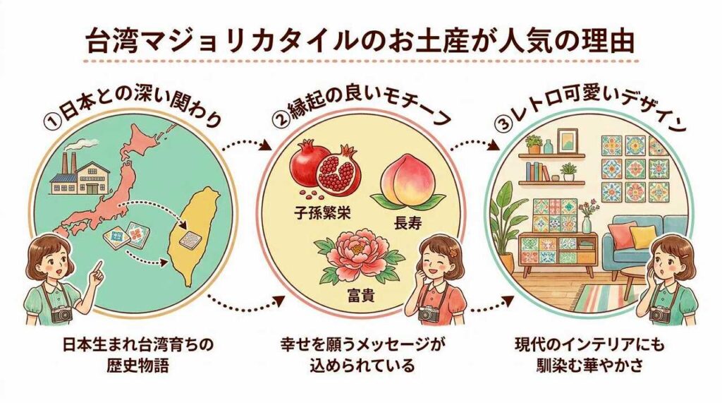 台湾マジョリカタイルのお土産5選!台北・嘉義の人気店と持ち帰り時の注意点